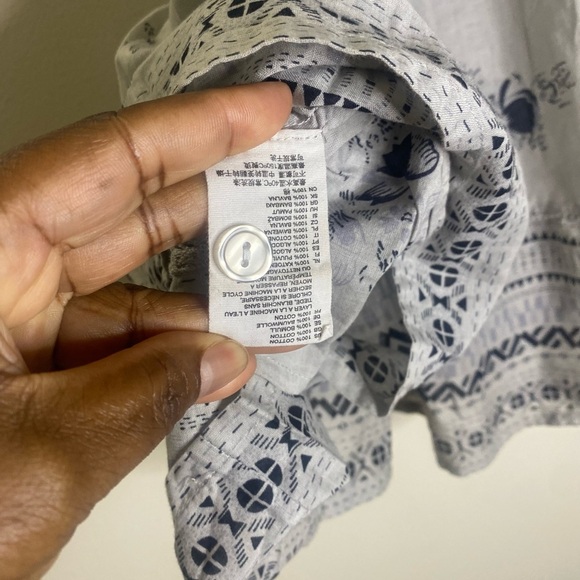 H&M Blue Puff Sleeve Smocked Mini Dress - Picture 3 of 10